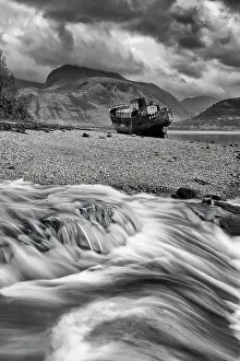 Waterside Prints: Golden Harvest Shipwreck on Loch Linnhe, Corpach, Highland Region, Scotland