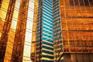 Tsim Sha Tsui Prints: Golden Royal Pacific Hotel at sunset, Tsim Sha Tsui, Kowloon, Hong Kong, China