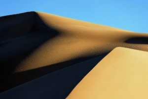 Dunes Prints: Detail of golden sand dunes, Khongor Dunes, Gobi Desert, Mongolia, Asia