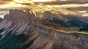 South Tyrol Prints: Golden sunset and mist over Furchetta