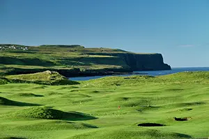 Activities Prints: Golf Course along Coastline, Doolin, County Clare, Ireland