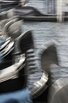 Images Dated 3rd October 2016: Gondolas on a canal in Venice, Vento, Italy
