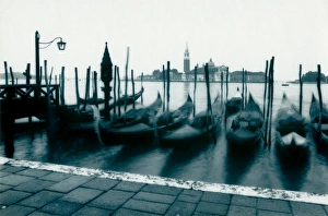 Gondolas & San Giorgio Maggiore, Venice, Veneto, Italy
