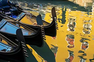 Images Dated 8th February 2023: Gondolas in Venice, Veneto, Italy