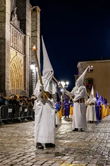 Catholicism Prints: Good Friday procession during the Holy Week (Semana Santa), Avila, Castile and Leon, Spain