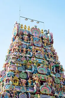 Kuala Lumpur Prints: The Gopuram (entrance tower), Sri Kandaswamy Temple, Brickfields, Kuala Lumpur, Malaysia