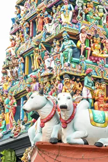 China Town Prints: The Gopuram (entrance tower), Sri Mariamman Temple, China Town, Singapore