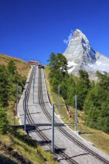 The Gornergrat Bahn train, Zermatt, Valais Switzerland