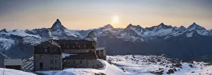 Gornergrat Prints: Gornergrat Kulm Hotel & Matterhorn, Zermatt, Valais, Switzerland