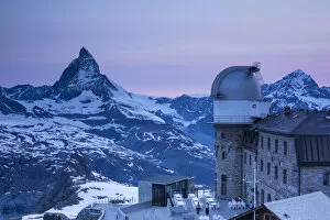 Images Dated 26th June 2013: Gornergrat Kulm Hotel & Matterhorn, Zermatt, Valais, Switzerland