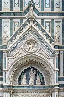 Style Prints: Gothic Revival faazade (detail) of Florence Cathedral (Duomo di Firenze)