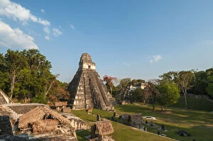 Mayan Gallery: Gran Plaza and Temple I, Tikal mayan archaeological site, Guatemala