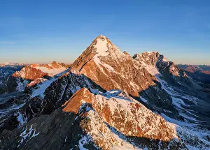 Mountain Peak Prints: Gran Zebru and Ortles at dawn, Val Cedec, Valtellina, Lombardy, Italy