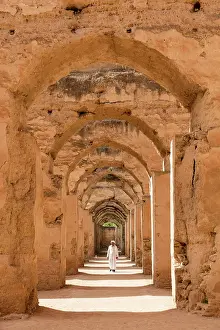 North African Prints: The granaries of Heri es-Souani (vaults of the imperial granaries), Meknes, Morocco