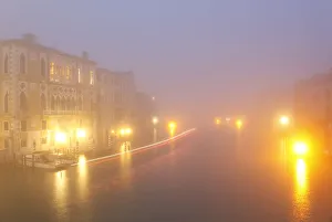 Venice Prints: Grand Canal in Morning Fog, Venice, Veneto, Italy