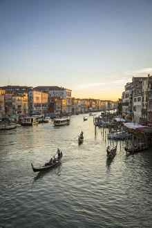 Grand Canal near the Rialto bridge, Venice, Italy