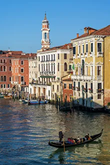 Gondolier Prints: Grand Canal, Venice, Veneto, Italy