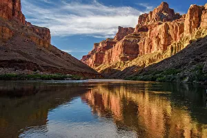 Fresh Water Prints: Grand Canyon cliff reflections in the Colorado River