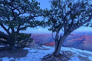 Fresh Water Prints: Grand Canyon with full moon over the South Rim in winter