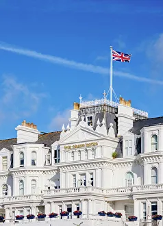 Grand Gallery: The Grand Hotel, detailed view, Eastbourne, East Sussex, England, United Kingdom
