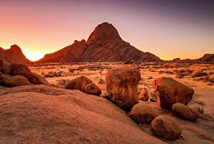 Spitzkoppe Prints: Granite mountains at dawn, Spitzkoppe, Namib Desert, Namibia