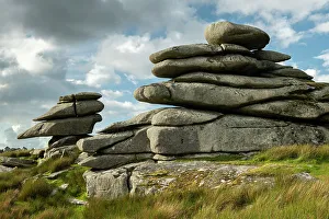 June Prints: Granite outcrops on Stowes Hill in Bodmin Moor