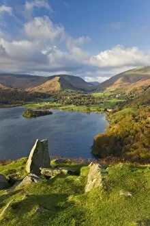 Country Side Gallery: Grasmere lake and village from Loughrigg Fell
