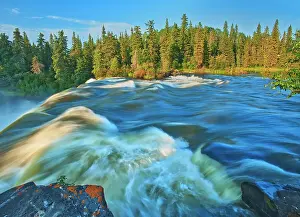 Pisew Falls Prints: The Grass River plunges at Pisew Falls Pisew Falls Provincial Park, Manitoba, Canada