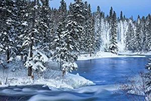 Grass River in winter Wekusko Provincial Park, Manitoba, Canada