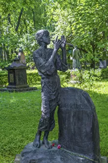 Images Dated 24th March 2016: Grave of composer Alexander Dargomyzhsky, Tikhvin Cemetery, Alexander Nevsky Lavra