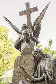 Images Dated 24th March 2016: Grave of composer Pyotr Ilyich Tchaikovsky, Tikhvin Cemetery, Alexander Nevsky Lavra