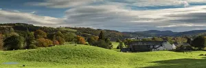 Farmhouse Prints: Grazing Sheep & Farmhouse, Lake District National Park, Cumbria, England
