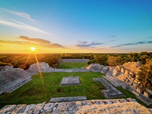 Flare Prints: Great Acropolis at sunset, elevated view