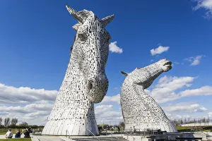 Great Britain, Scotland, Falkirk, Helix Park, The Kelpies Sculpture by Andy Scott