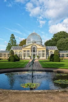 Grand Gallery: The Great Conservatory in the garden of Syon Park, the first conservatory to be built from metal