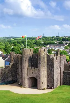 Grade I Prints: The Great Gatehouse of Pembroke Castle (Castell Penfro), Pembroke, Pembrokeshire, Wales