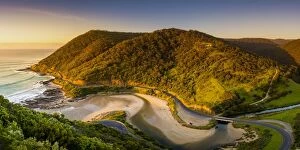 Oceania Gallery: Great Ocean Road, Victoria, Australia. High angle view at sunrise
