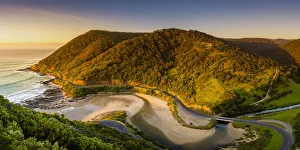 Images Dated 27th January 2017: Great Ocean Road, Victoria, Australia. High angle view at sunrise