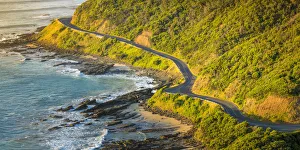 Curves Prints: Great Ocean Road, Victoria, Australia. High angle view at sunrise