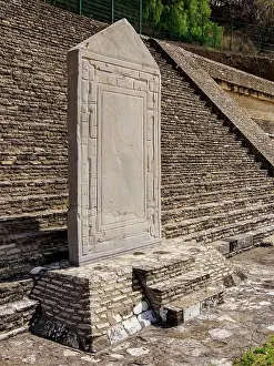 Virgin Prints: The Great Pyramid Archaeological Site, detailed view, Cholula, Puebla State, Mexico