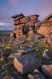 Granite Prints: Great Staple Tor in Dartmoor National Park, Devon, England