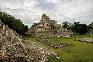 Mayan Gallery: The Great Temple, Edzna, Yucatan peninsula, Mexico
