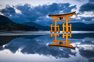 Images Dated 6th June 2017: The great Torii of Miyajima island, Hiroshima Prefecture, Japan