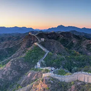 International Landmark Prints: The Great Wall of China at Jinshanling (UNESCO World Heritage Site) at sunset