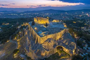 Earth From Above Prints: Greece, Athens, Aerial view of the Parthenon