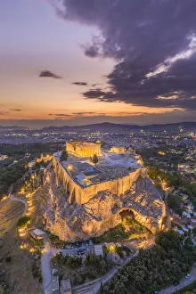 Images Dated 11th September 2019: Greece, Athens, Aerial view of the Parthenon