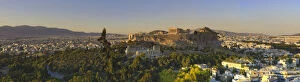 Images Dated 14th May 2010: Greece, Athens, Panoramic view of the Acropolis and the city of Athens