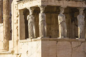 Greece, Attica, Athens, The Acropolis, The Erechtheion, Porch of the Caryatids
