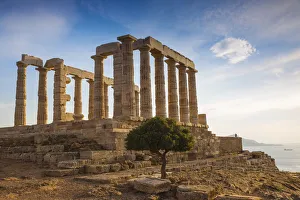 Greece, Attica, Athens, Cape Sounio, Temple of Poseidon
