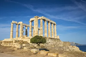 Greece, Attica, Athens, Cape Sounio, Temple of Poseidon